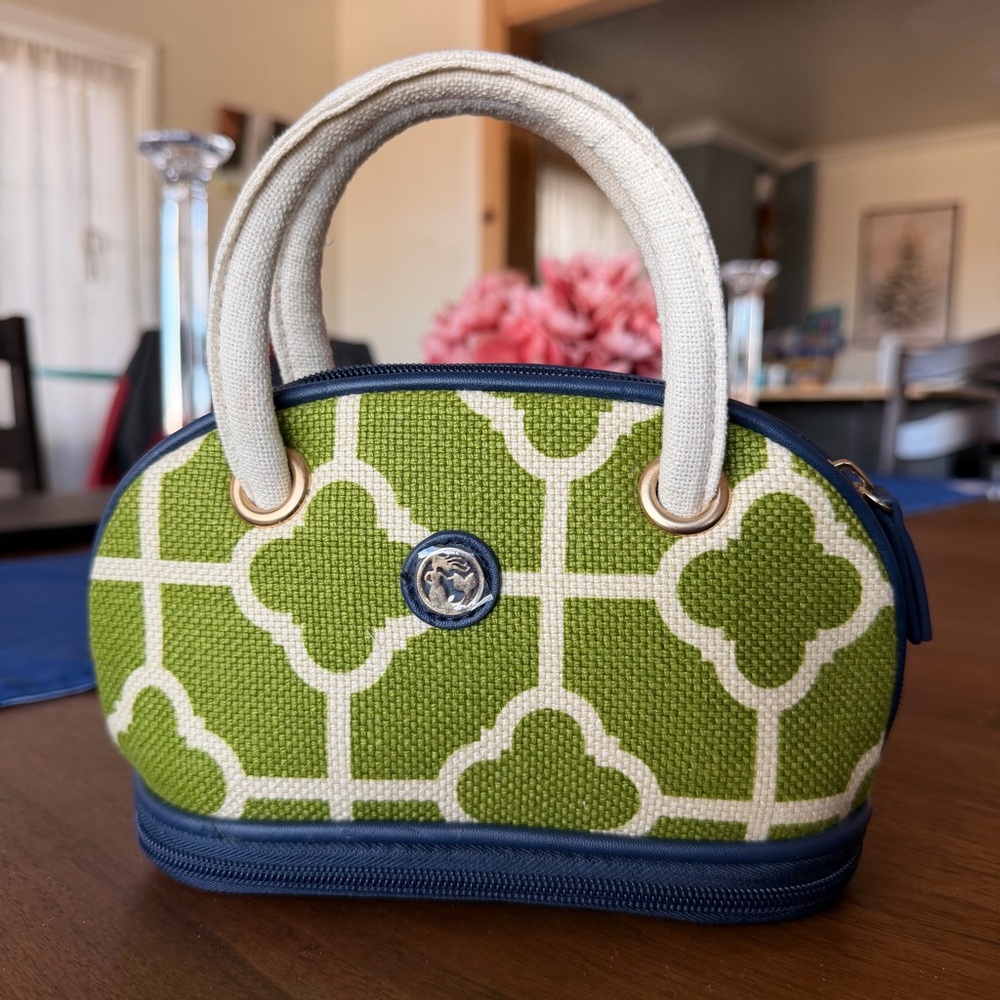 Spartina 449 Green and Blue Cosmetic Bag